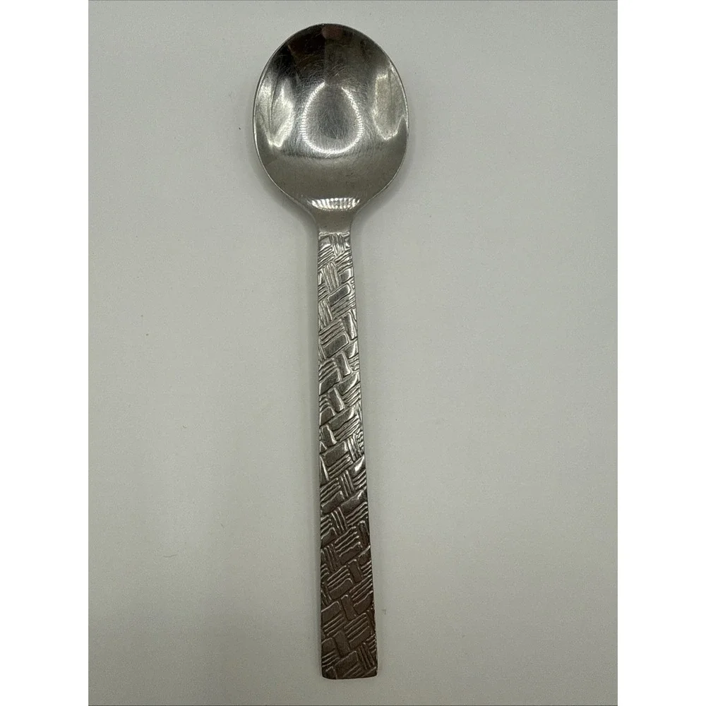 Mikasa Country Manor Flatware Single Teaspoon Vintage Replacement Woven Stitched